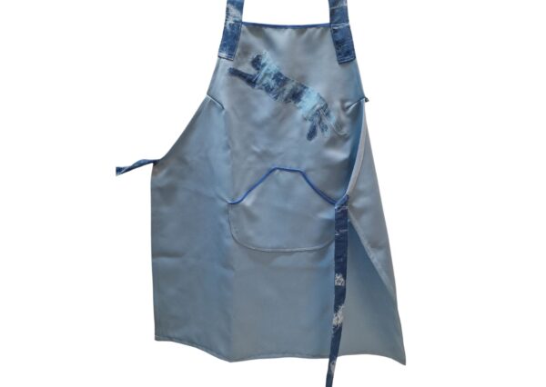 Schort blauw - springende kat - Afbeelding 2
