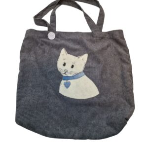 Corduroy tas met kat