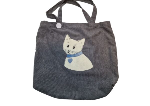 Corduroy tas met kat